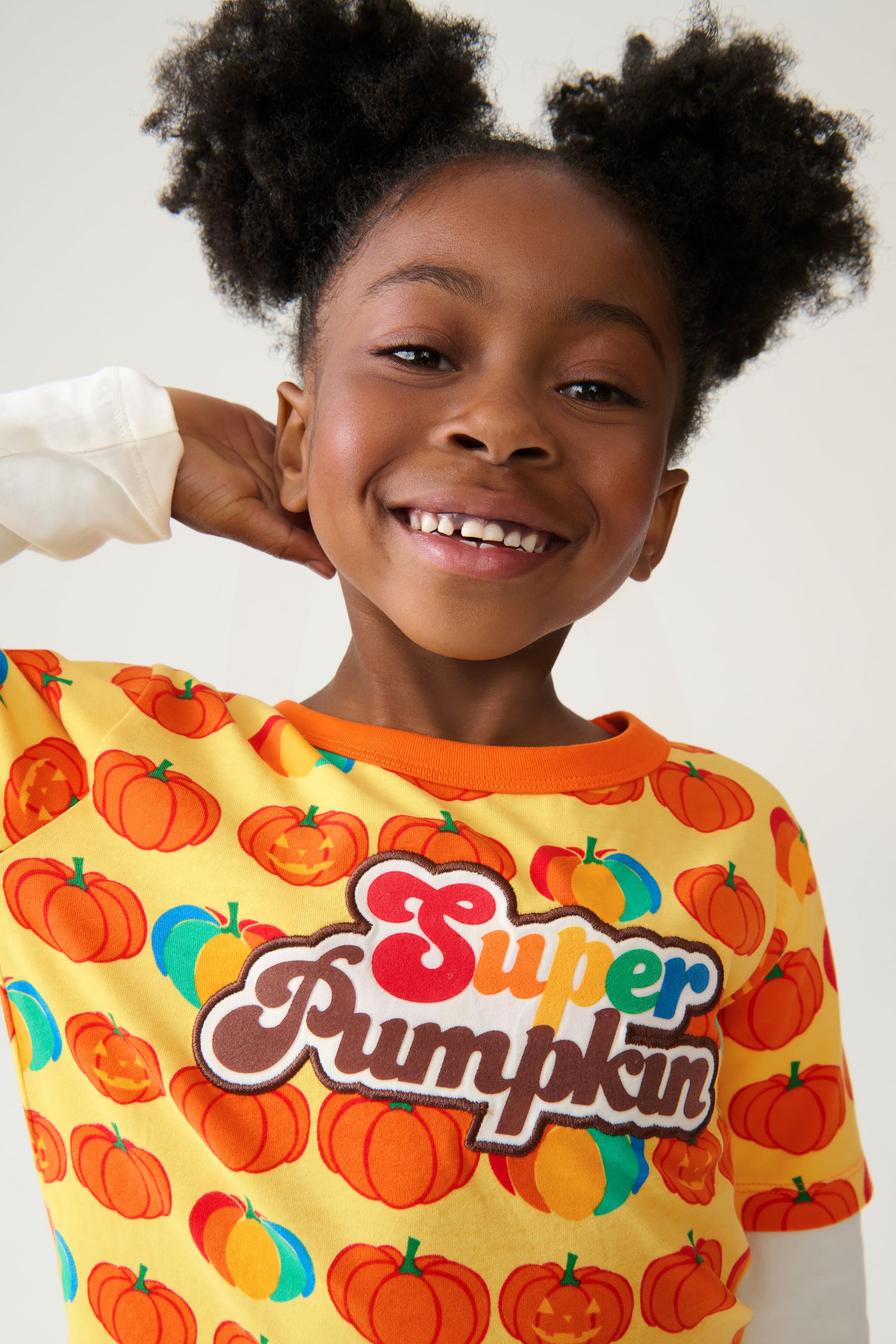 Buy Little Bird by Jools Oliver Orange Pumpkin Long Sleeve Colourful Halloween T Shirt from the Next UK online shop