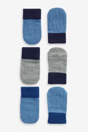 Navy/Bue/Grey Mittens 3 Pack (3mths-6yrs) - Image 1 of 4