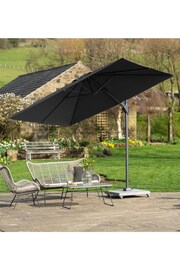 Pacific Grey Taupe Garden Voyager T2 2.7m Square Anthracite Parasol - Image 4 of 9