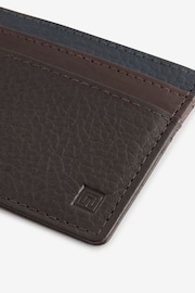 Brown Contrast Leather Card Holder - Image 2 of 4