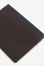 Brown Contrast Leather Card Holder - Image 3 of 4