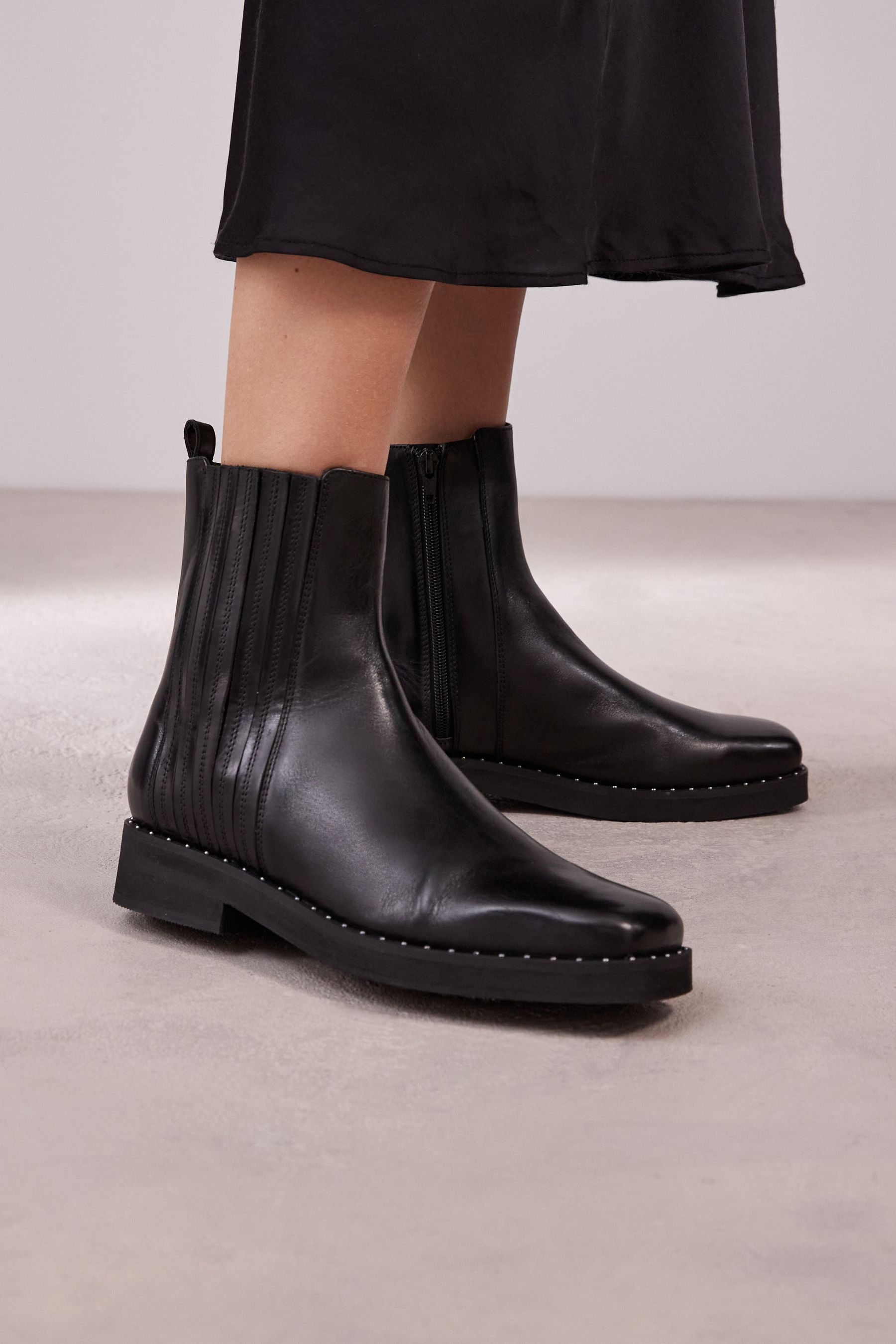 Buy Black Forever Comfort Square Toe Chelsea Ankle Boots from Next Luxembourg