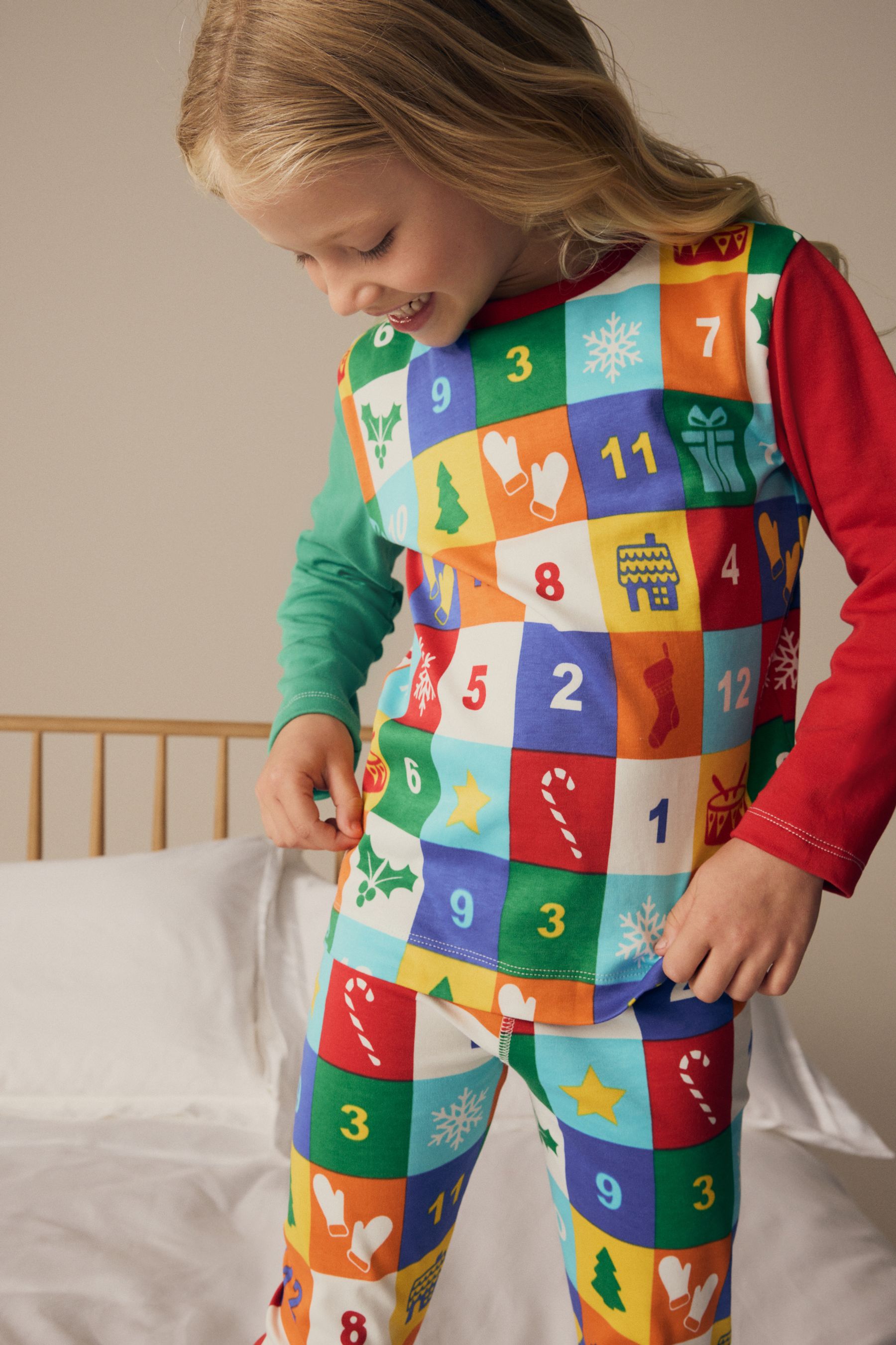 Buy Little Bird by Jools Oliver Multi Childrens Colourful Christmas Advent Calendar Pyjamas from the Next UK online shop