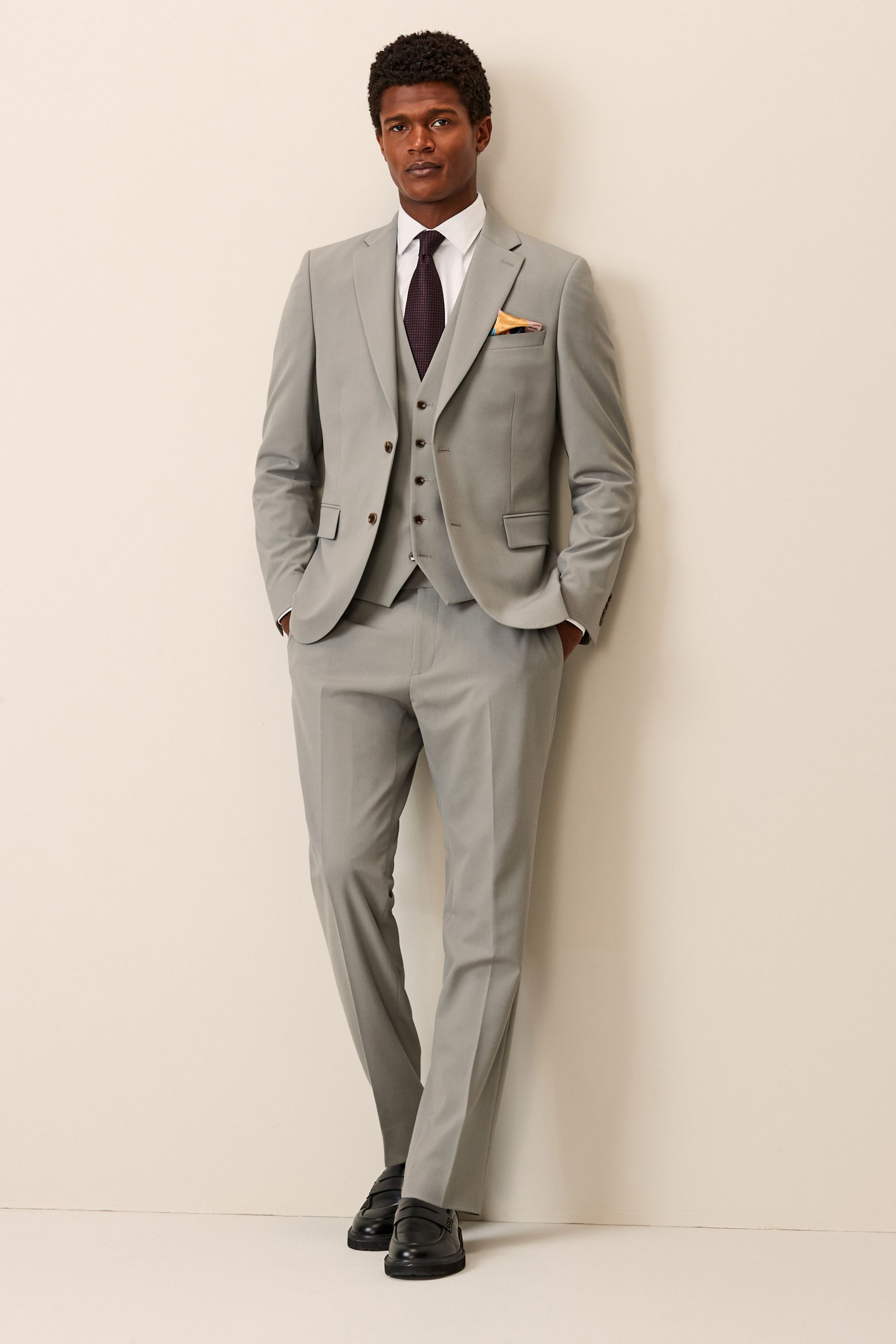 Buy Cement Grey Skinny Fit Motionflex Stretch Suit Jacket from the Next UK online shop