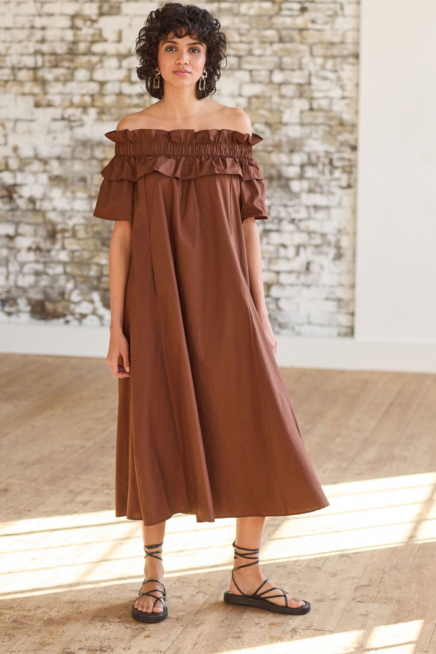 Robe marron chocolat on sale