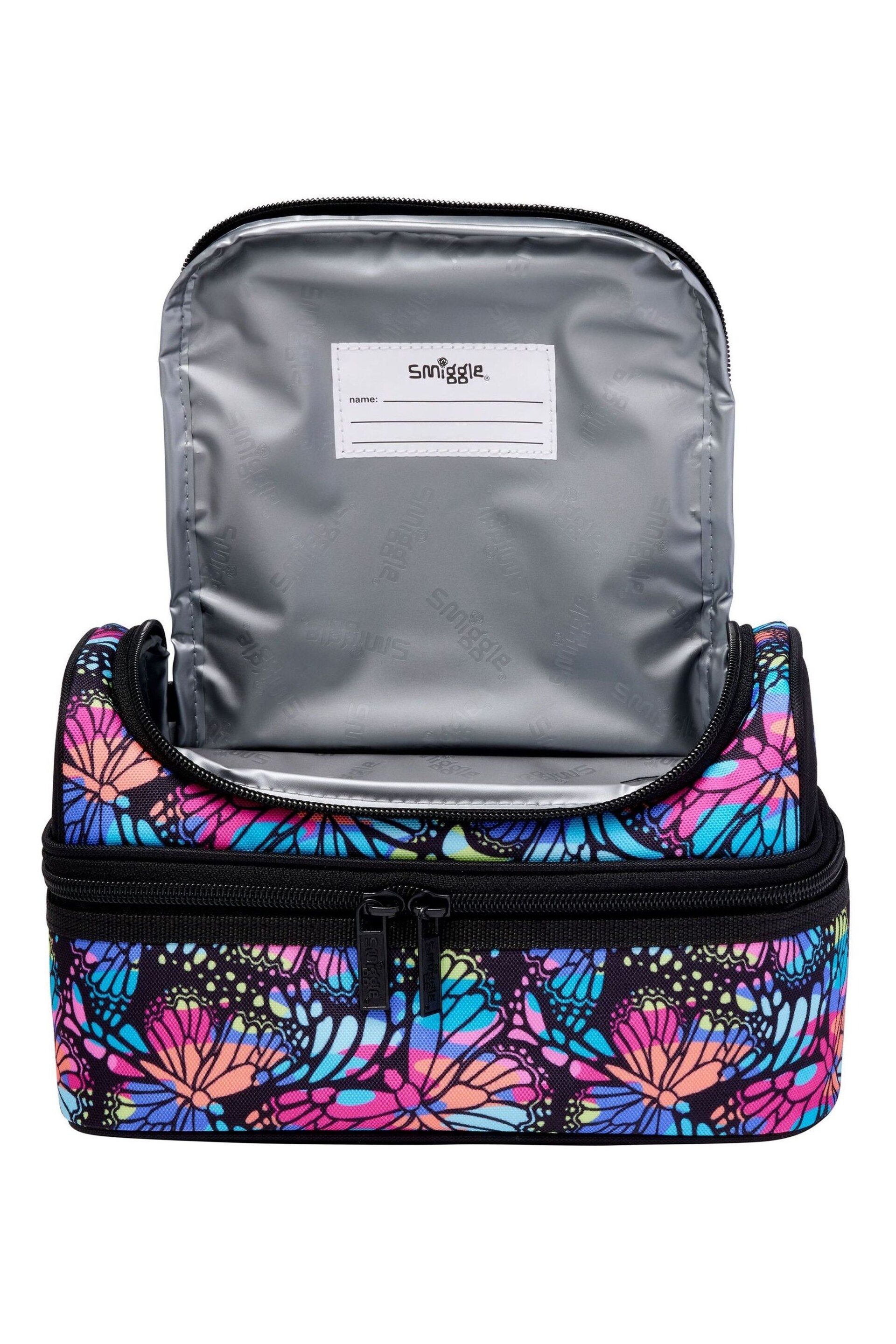 Smiggle Black Vivid Double Decker Lunchbox - Image 2 of 3