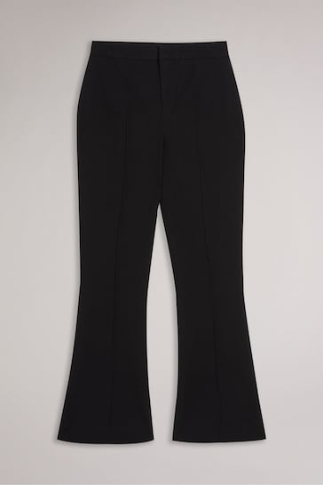 Ted Baker Belenah High Waisted Slim Fit Kick Flare Black Trousers