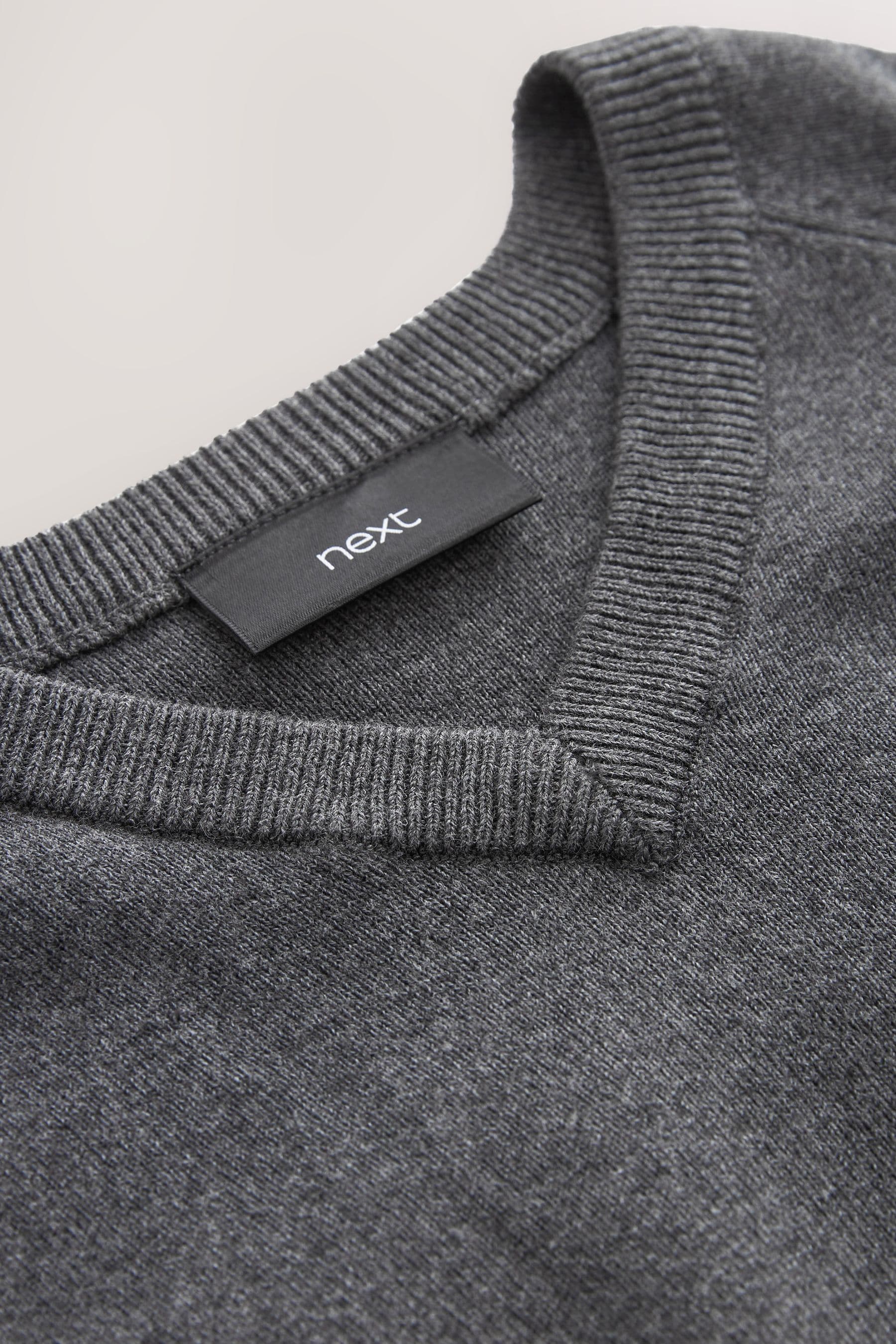 Buy Grey Knitted V Neck School Jumper 3 18yrs from Next Luxembourg