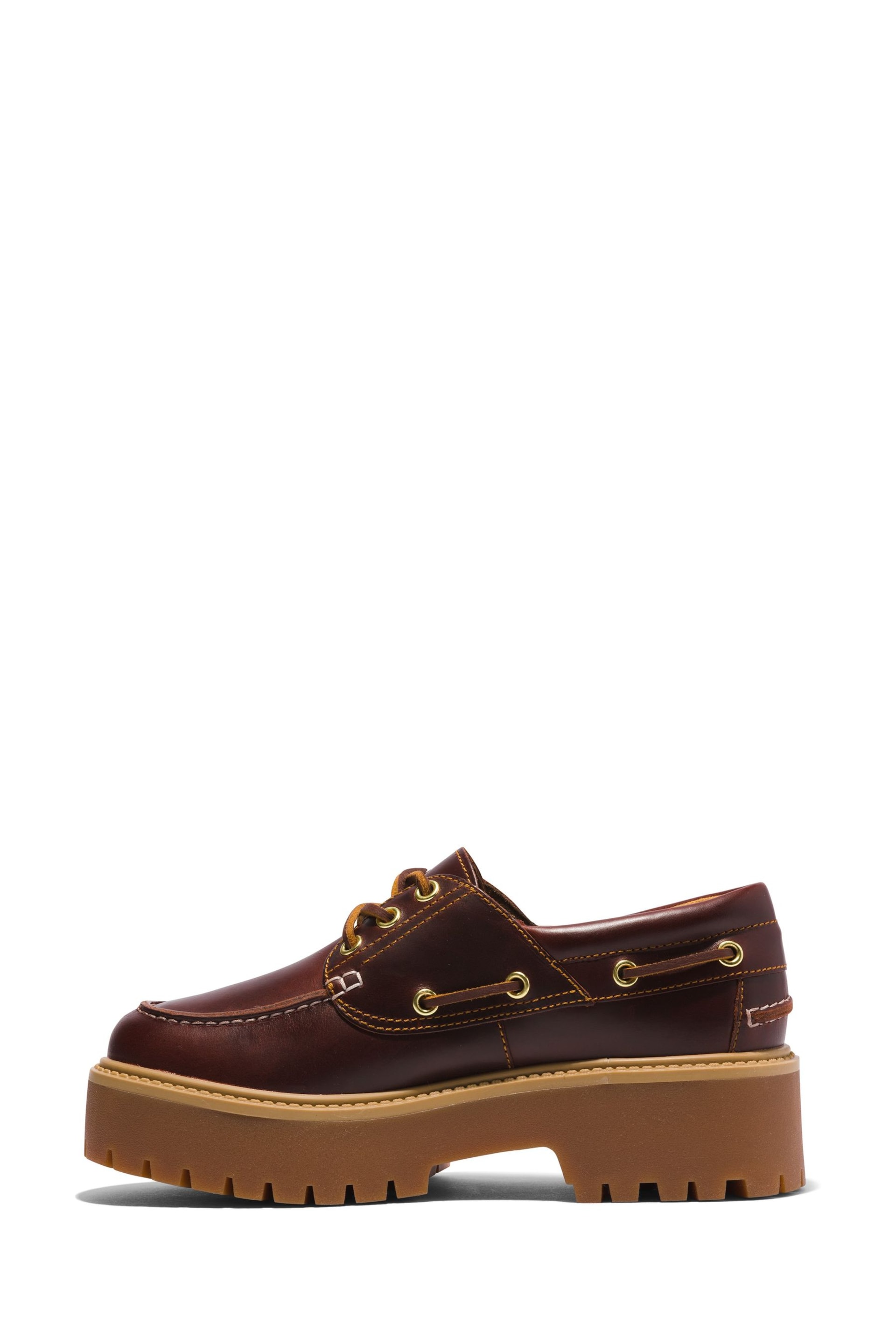 Timberland Street Boat Brown Shoes - Image 2 of 7