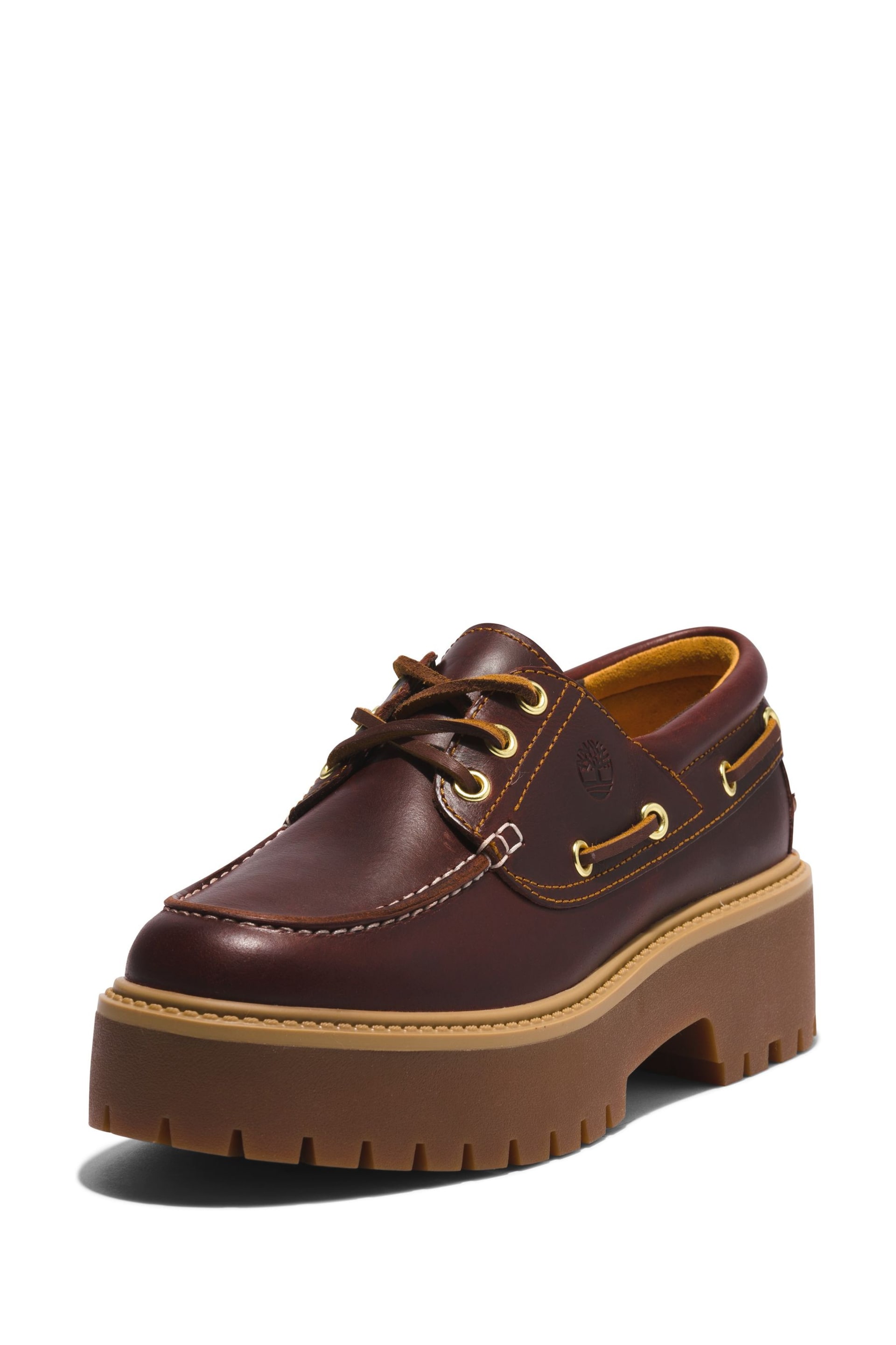 Timberland Street Boat Brown Shoes - Image 3 of 7
