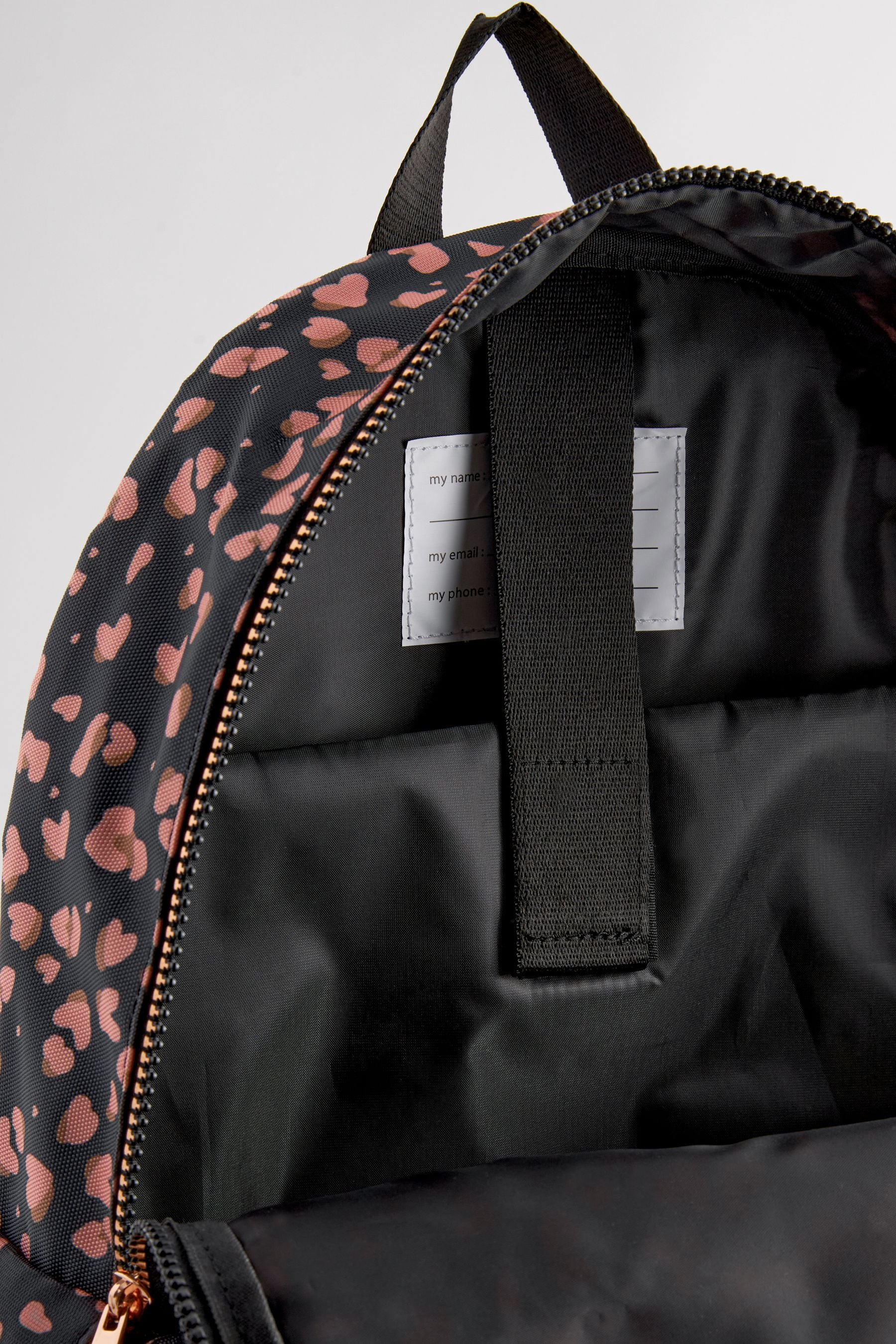 Black cheetah backpack online