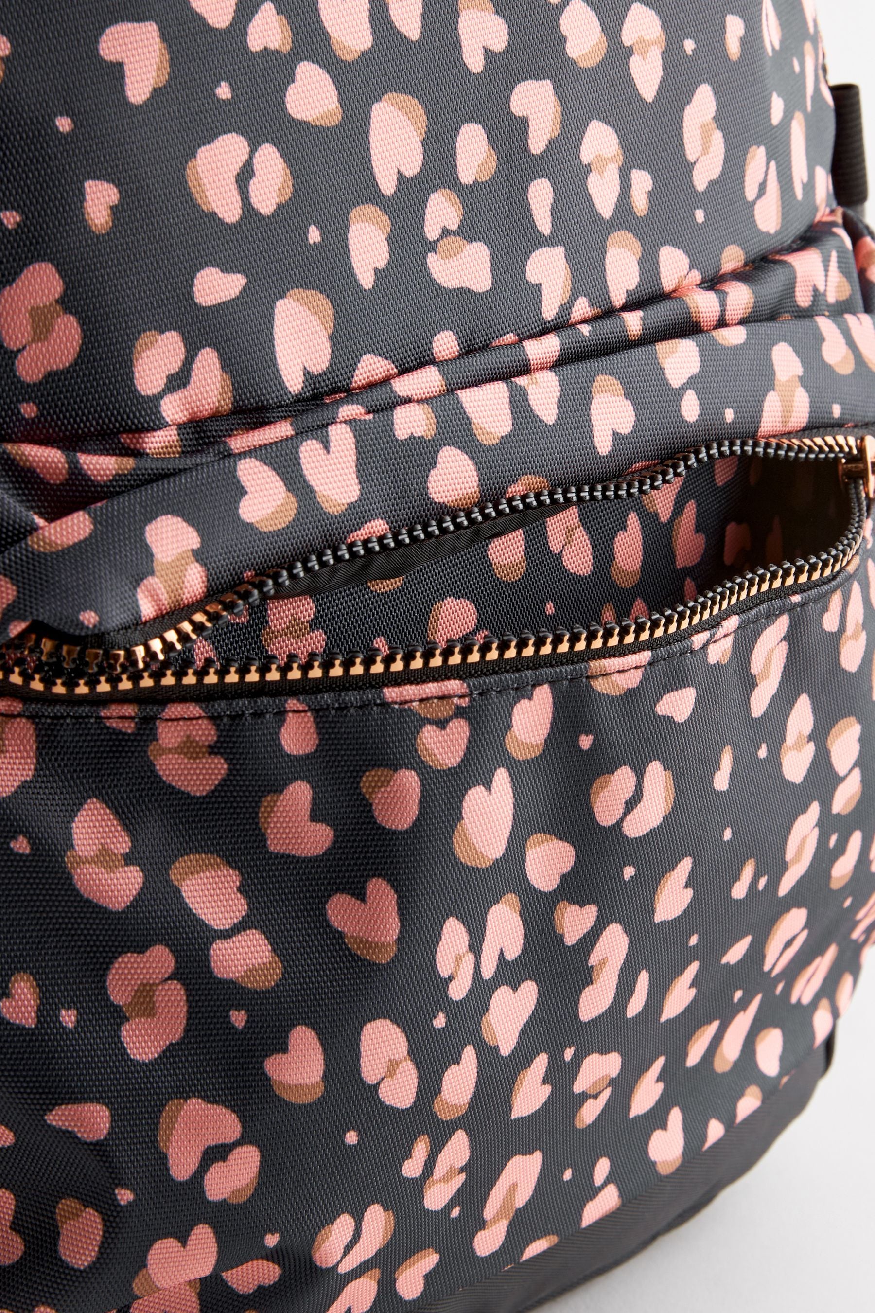 Buy Black Pink Leopard Print Backpack from Next Luxembourg