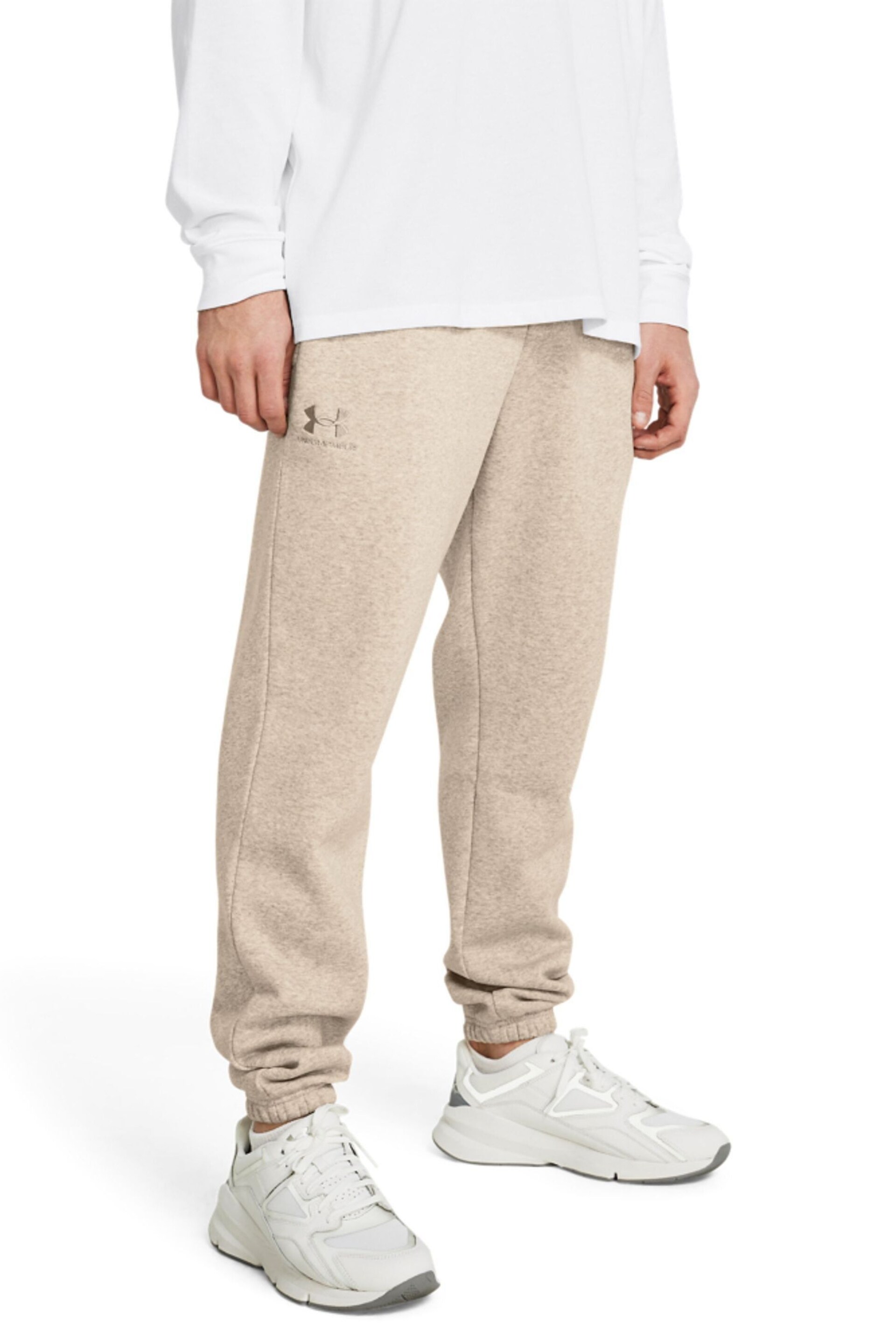 Under Armour Beige Under Armour Beige Icon Fleece Joggers - Image 1 of 7