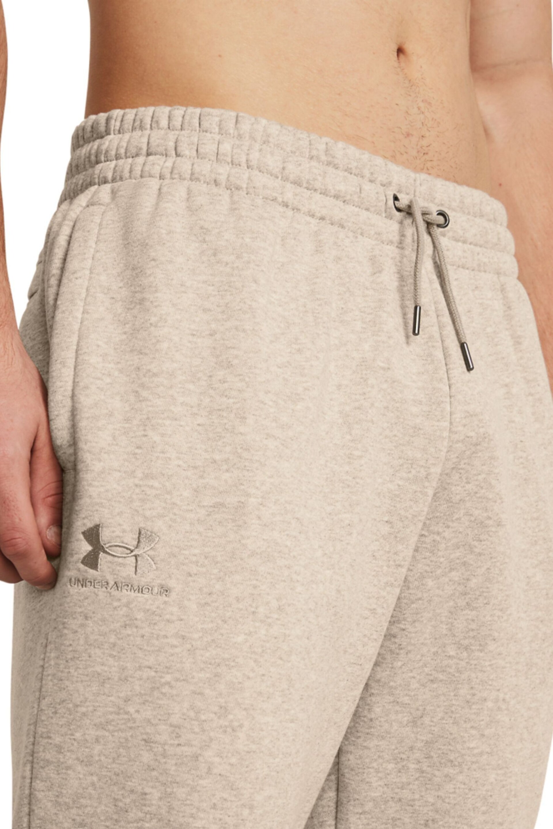 Under Armour Beige Under Armour Beige Icon Fleece Joggers - Image 4 of 7