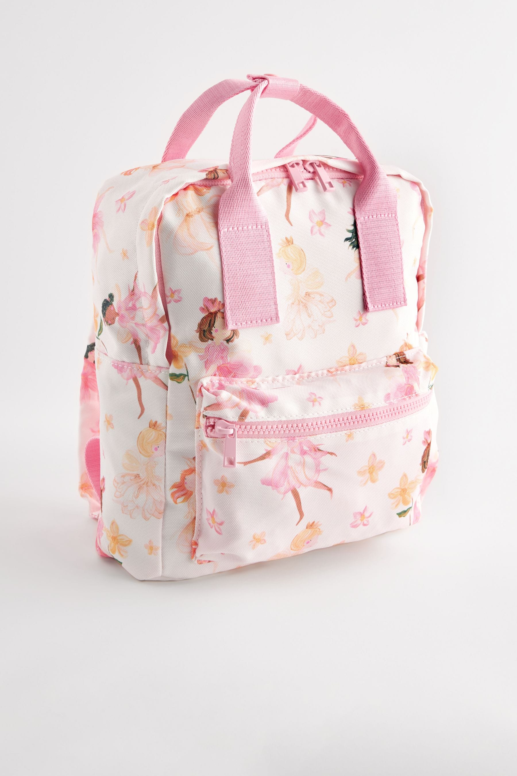 Pink White Fairy Small Handle Backpack