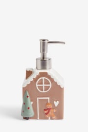 Brown Christmas Gingerbread House Soap Dispenser - Image 6 of 7