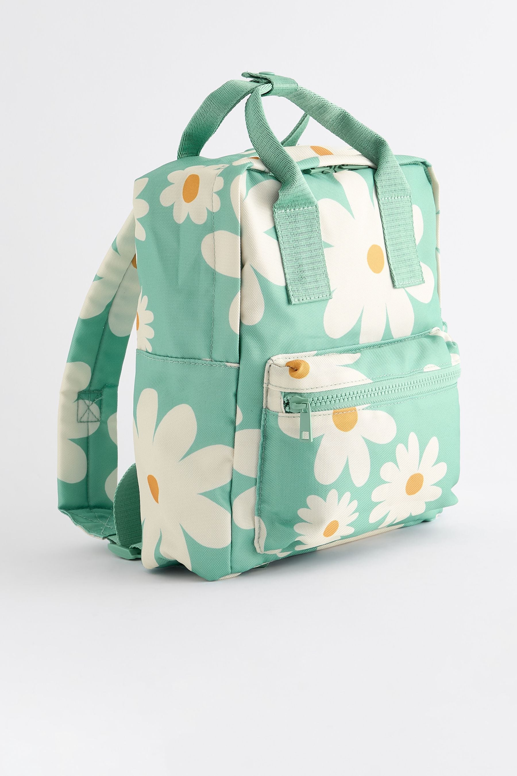 Blue White Small Handle Backpack