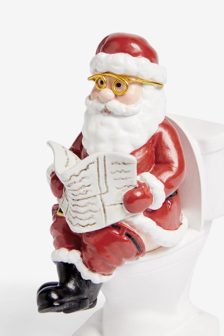 Red Christmas Santa Bathroom Ornament - Image 5 of 5