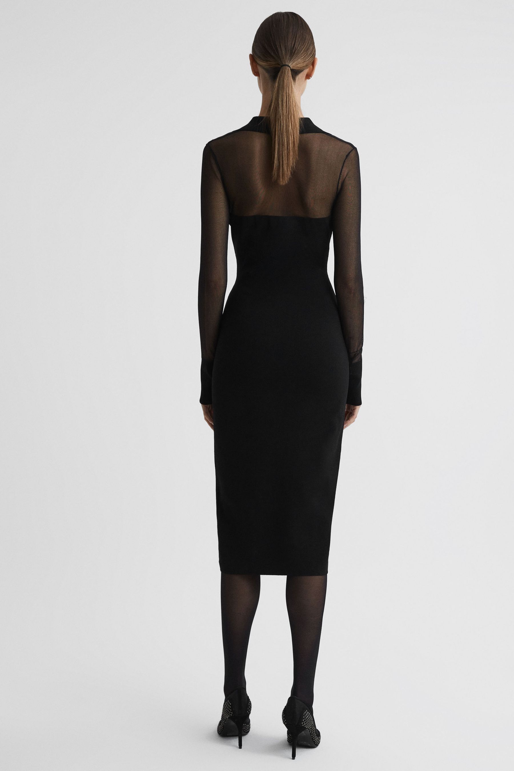 Button through black dress new arrivals