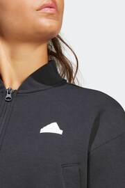 adidas Black Sportswear Future Icons 3-Stripes Bomber Jacket - Image 3 of 5