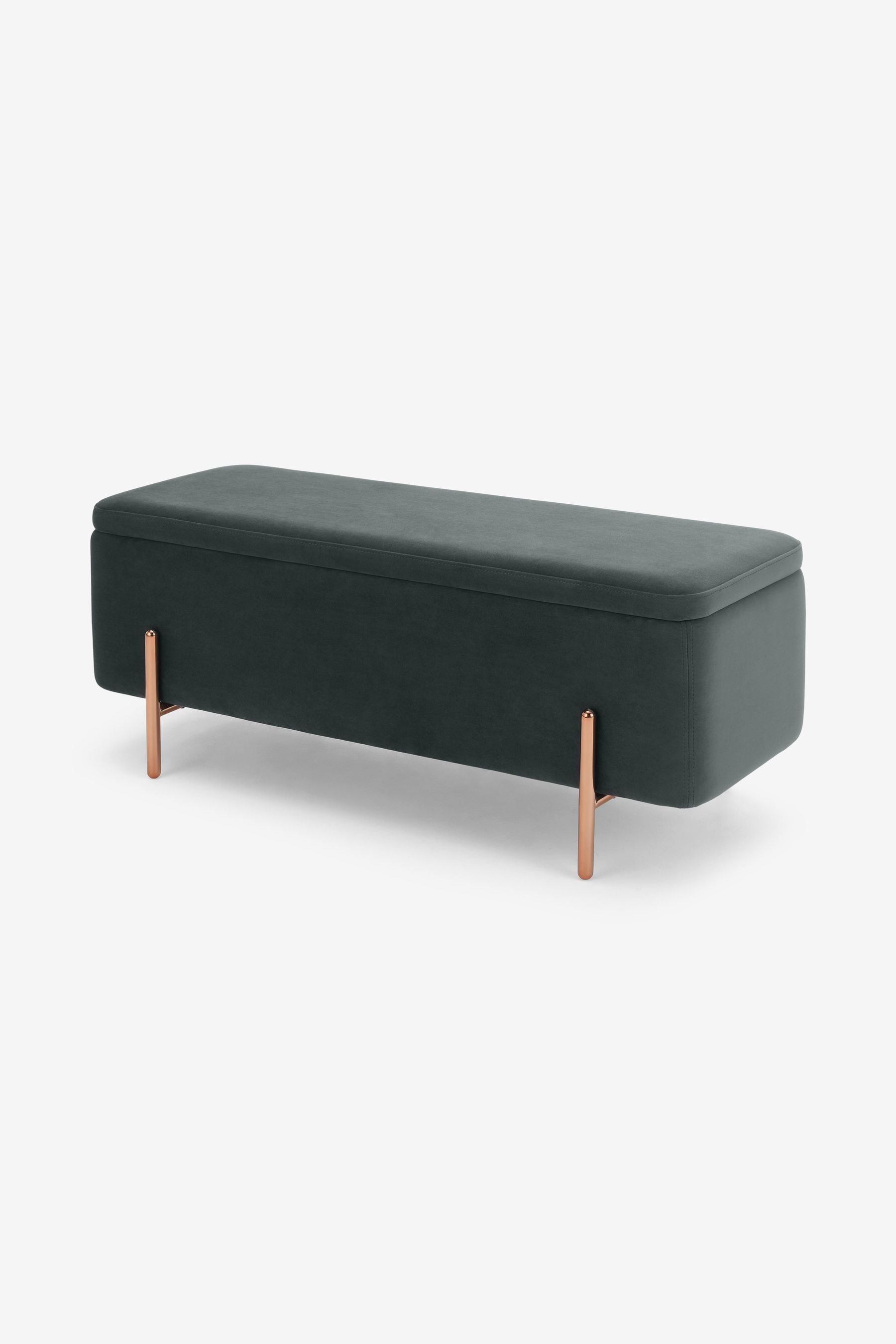 MADE.COM Grey Asare Ottoman Storage Bench