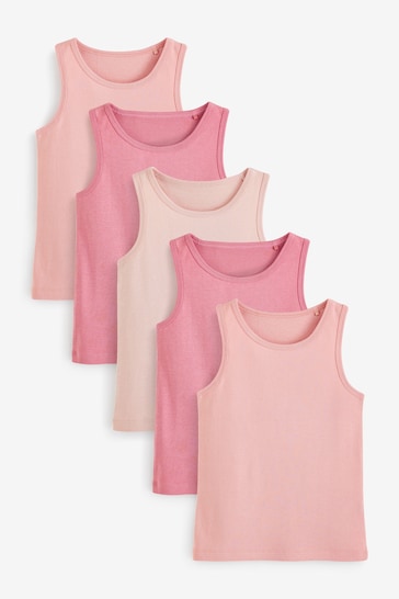 Multi Pastel Pink Vest 5 Pack (1.5-16yrs)