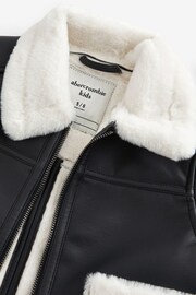Abercrombie & Fitch Faux Leather Black Jacket - Image 3 of 5