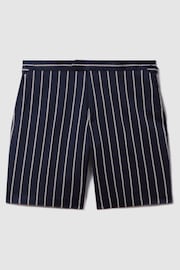 Reiss Navy/White Lake Striped Side Adjuster Shorts - Image 2 of 6