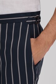 Reiss Navy/White Lake Striped Side Adjuster Shorts - Image 5 of 6