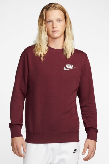 Nike Red Club Fleece+ Crew Sweatshirt