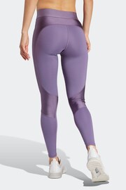 adidas Purple Performance Hyperglam Shine Full-Length Leggings - Image 2 of 6