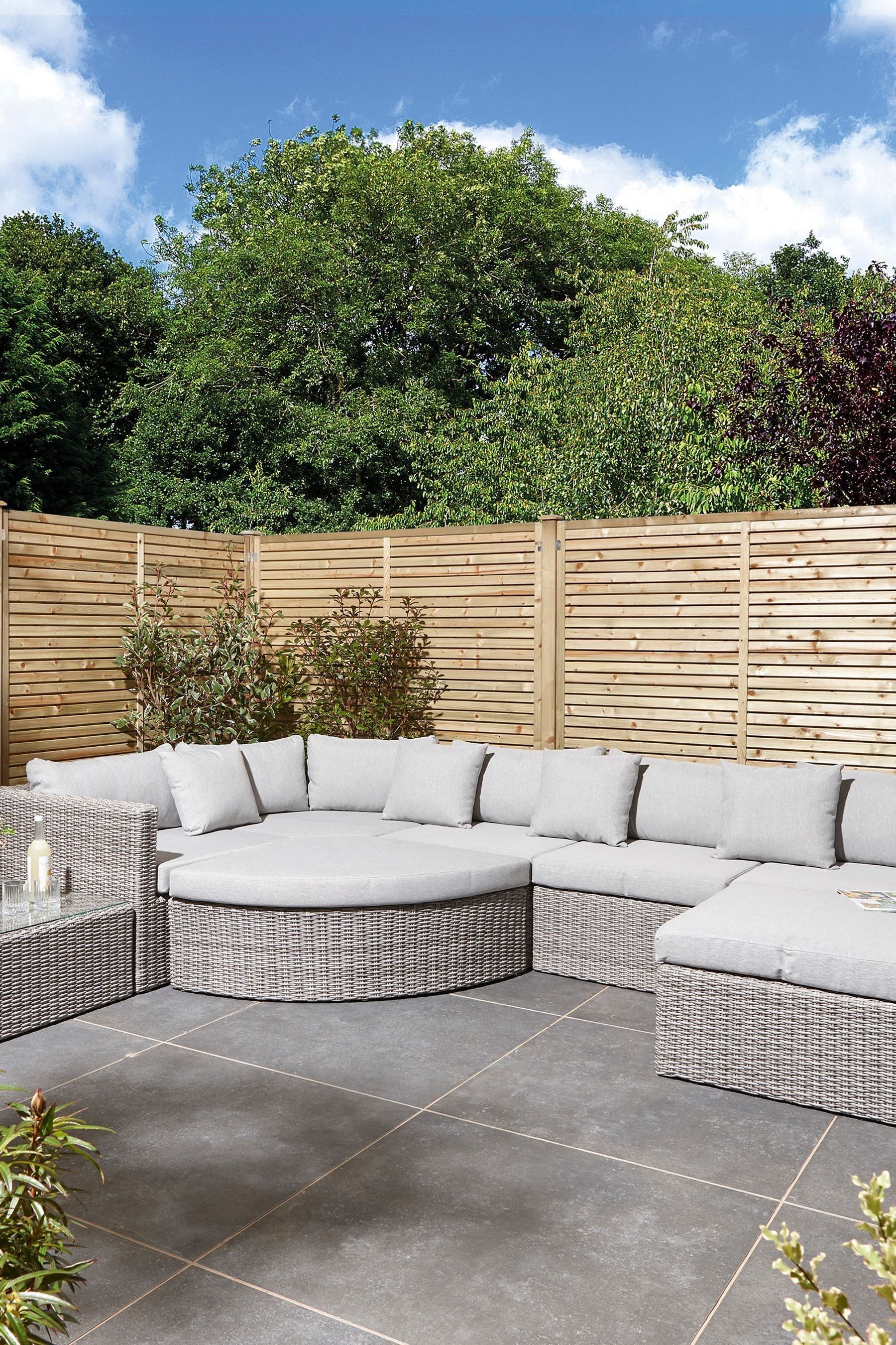 Buy Rowlinson Grey Garden Marbella Rattan Effect Multifunction Furniture Set with Over 15 Seating Configurations from the Next UK online shop