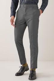 Charcoal Grey Skinny Suit Trousers - Image 1 of 9