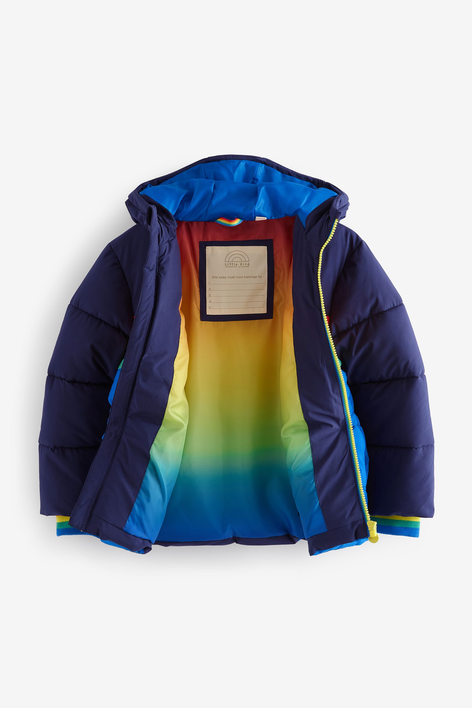 Rainbow winter coat best sale