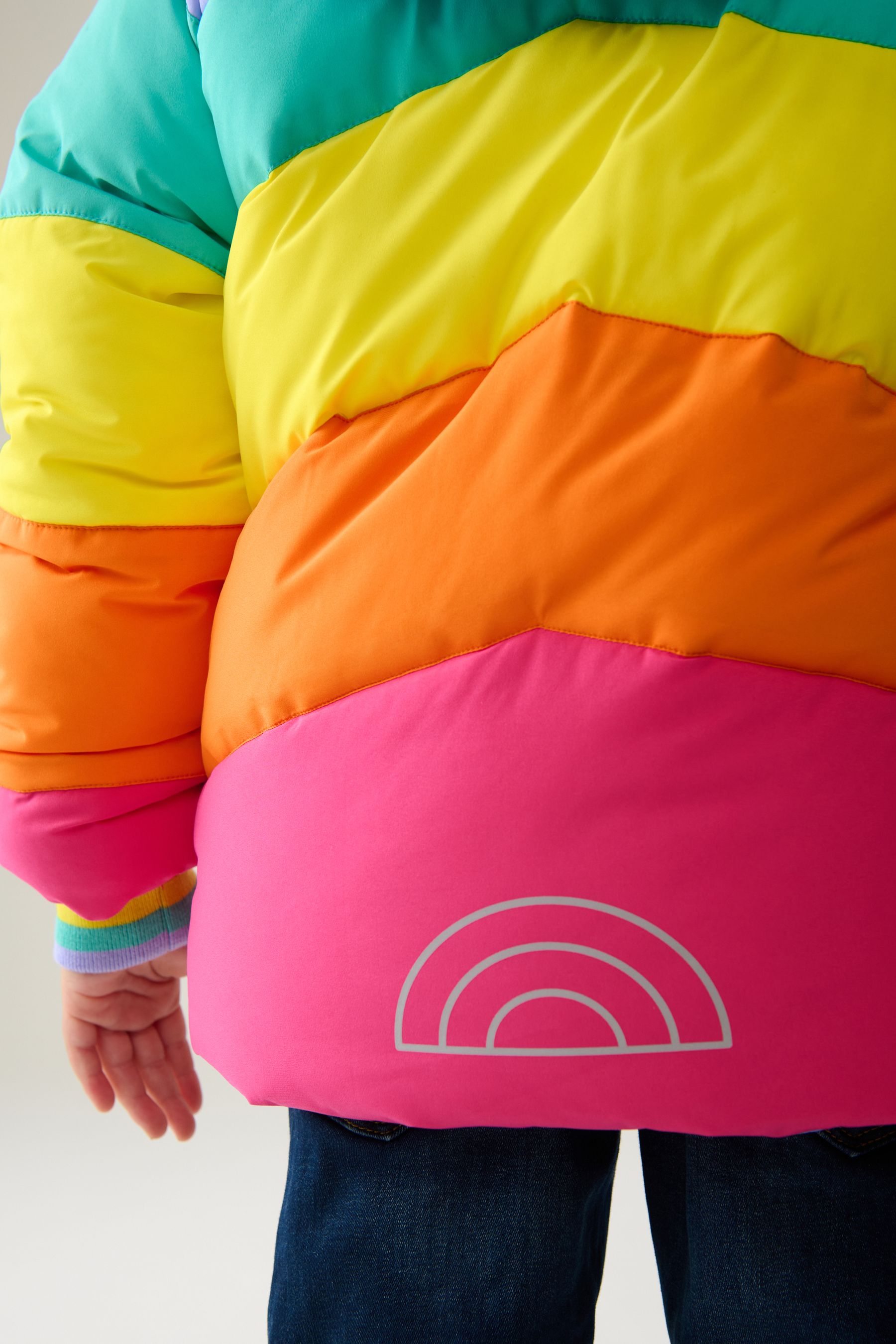 Rainbow coat primark clearance