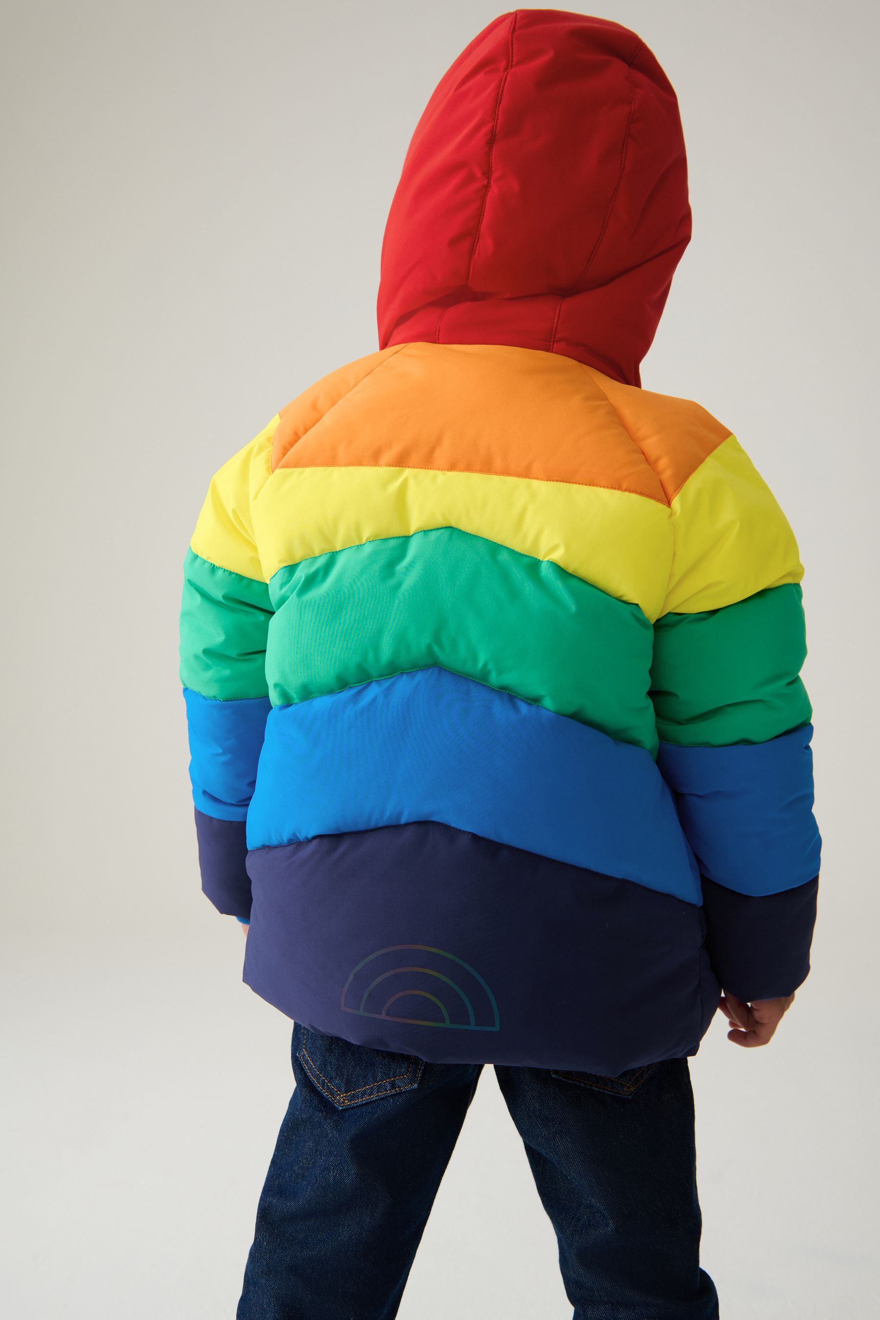 Buy Little Bird by Jools Oliver Multi Bright Rainbow Stripe Shower Resistant Padded Coat from the Next UK online shop