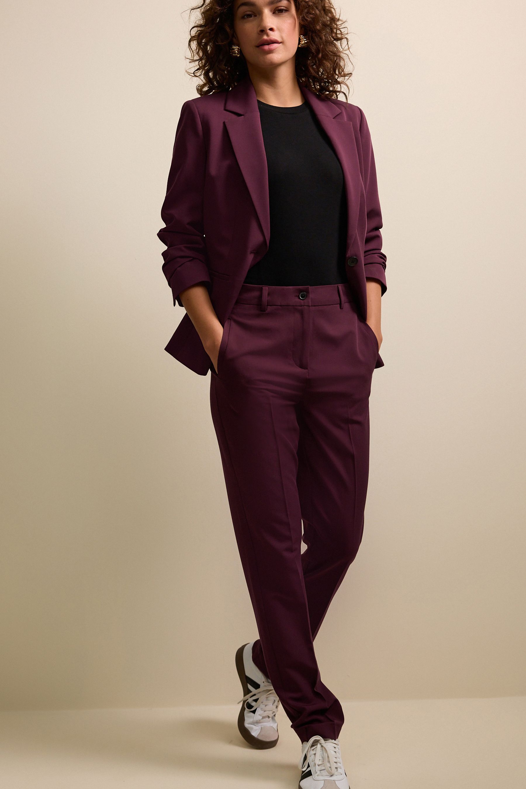 Buy Burgundy Red Single Breasted Blazer from Next Ireland