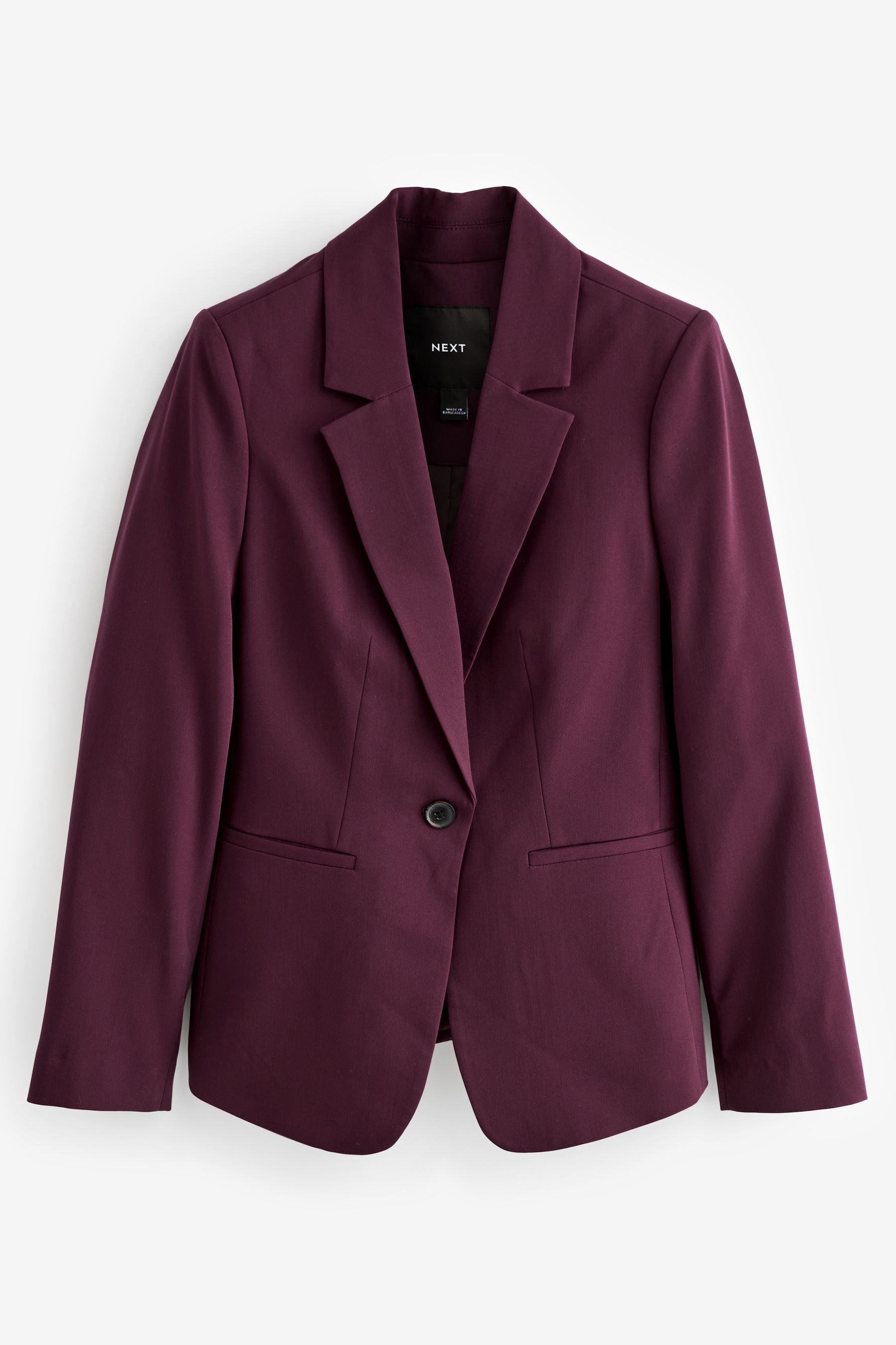 Women's burgundy blazer jacket top