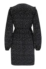 Pour Moi Black Kira Frill Detail Long Sleeve Wrap Dress - Image 4 of 4