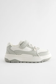 White/Grey Elastic Lace Trainers - Image 2 of 6