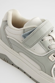 White/Grey Elastic Lace Trainers - Image 6 of 6