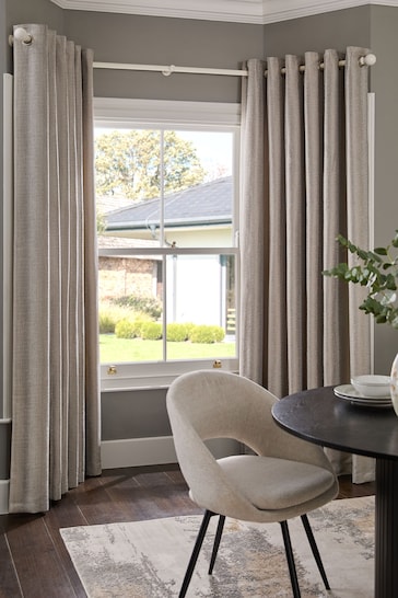 White 4m Bendable Bay Window Curtain Pole Kit