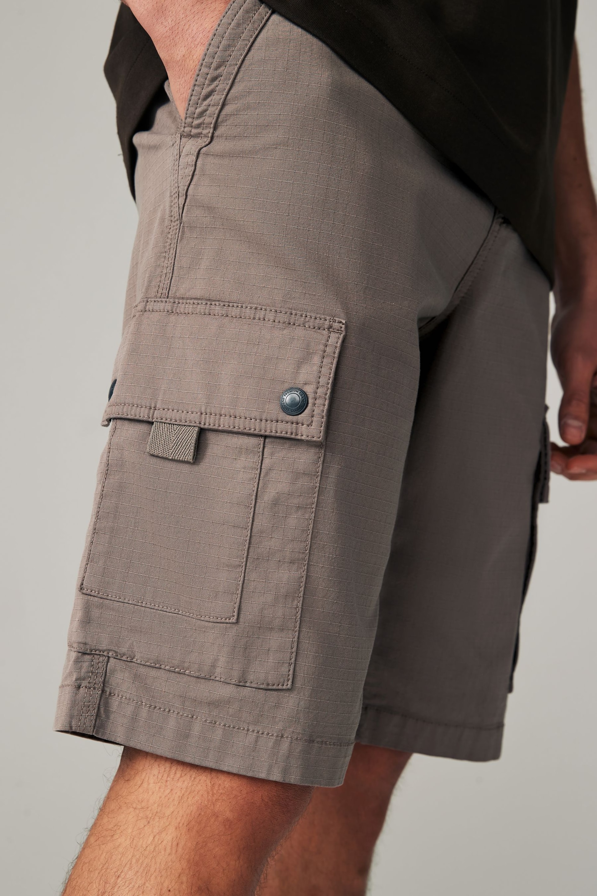 Dark Stone Belted Cargo Shorts - Image 4 of 11
