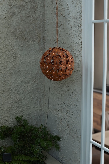 Brown Solar Dandelion Metal Sphere
