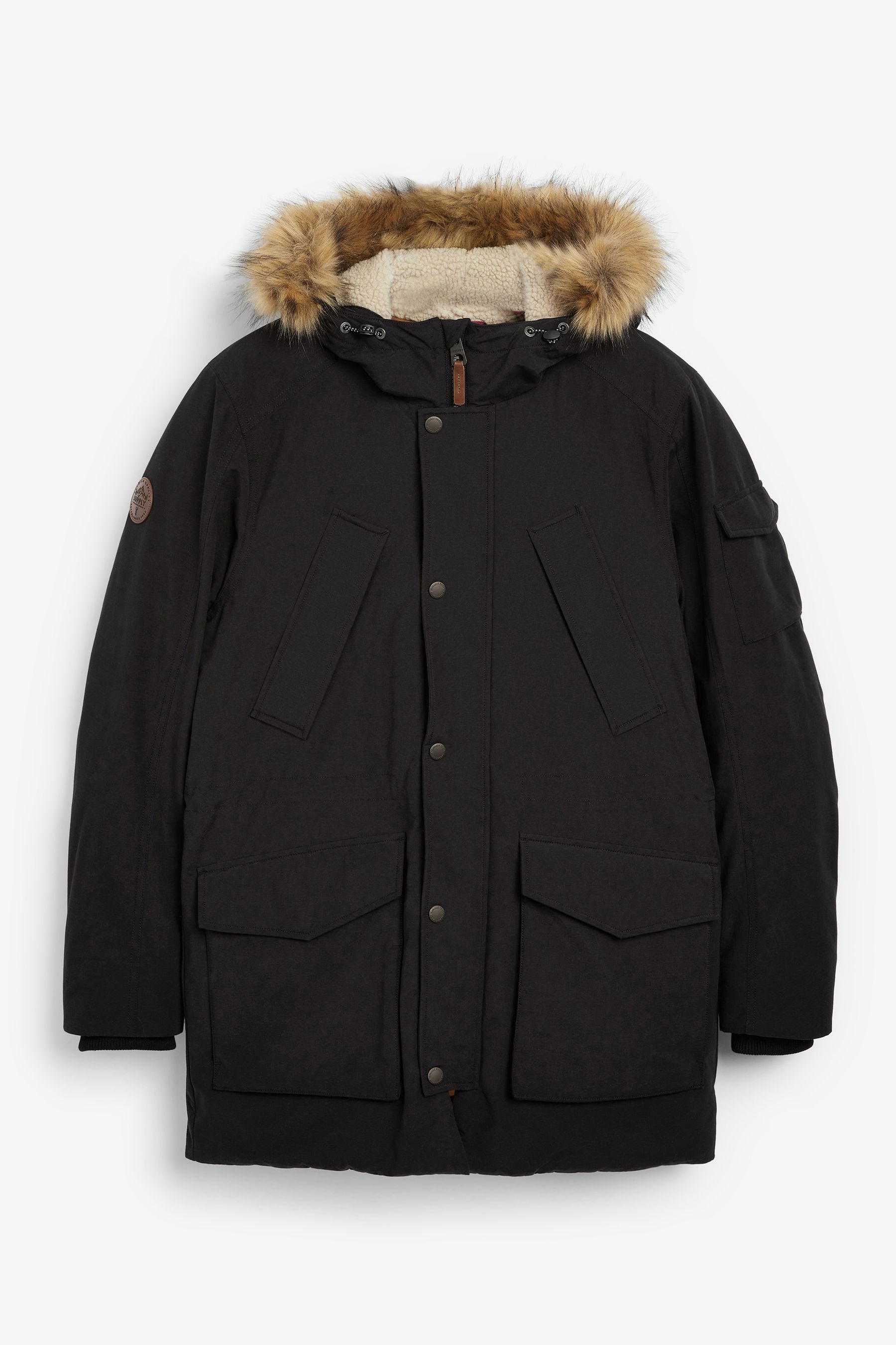 Buy Black Shower Resistant Hooded Parka Coat from Next Luxembourg