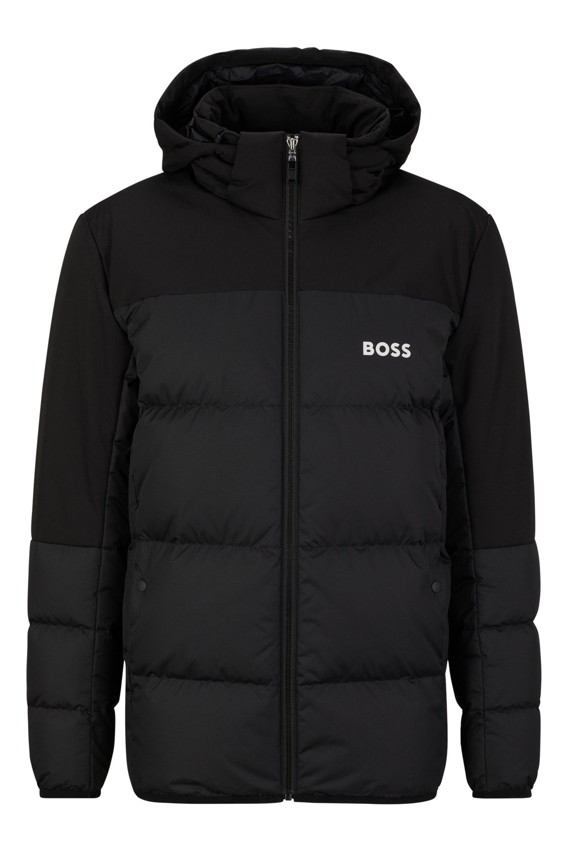 BOSS Black Water Repellent Hooded Down Puffer Jacket - Image 5 of 5