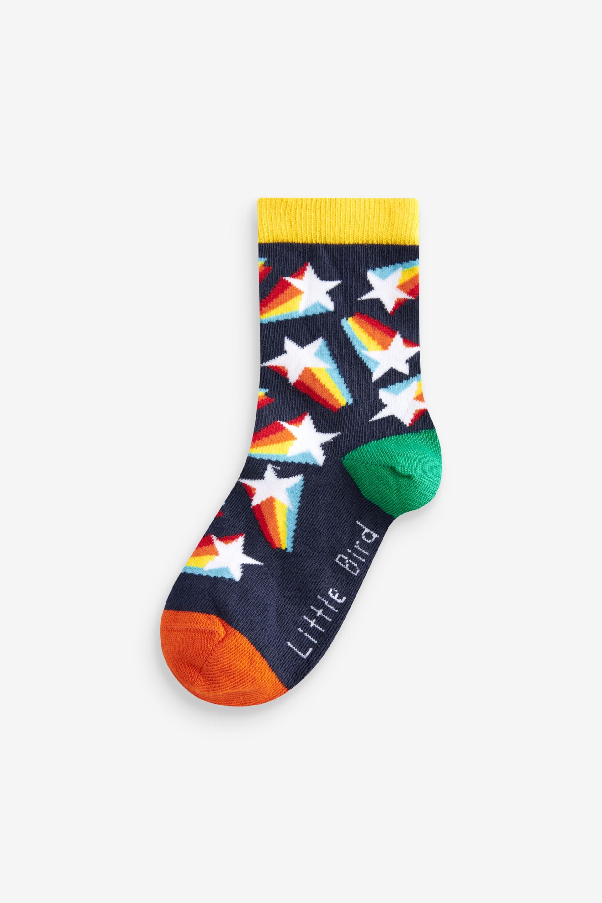 Little Bird by Jools Oliver Multi Star and Checkerboard Socks 5 Pack - Image 4 of 11