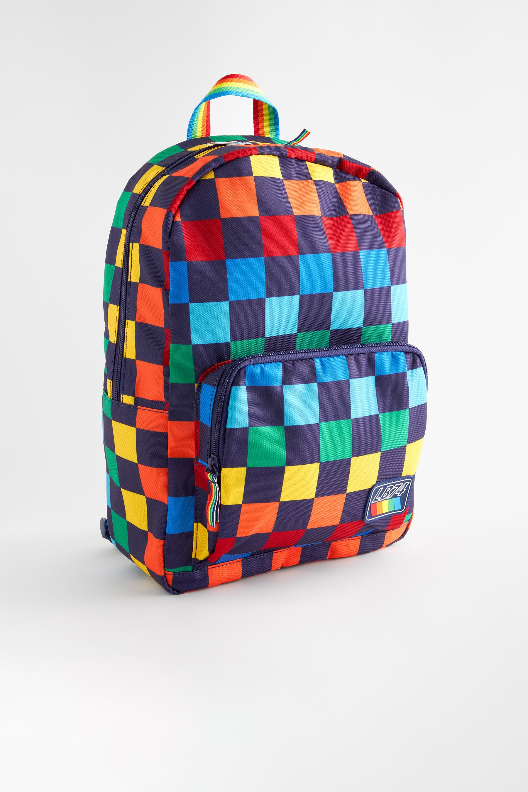 Rainbow checkered backpack online
