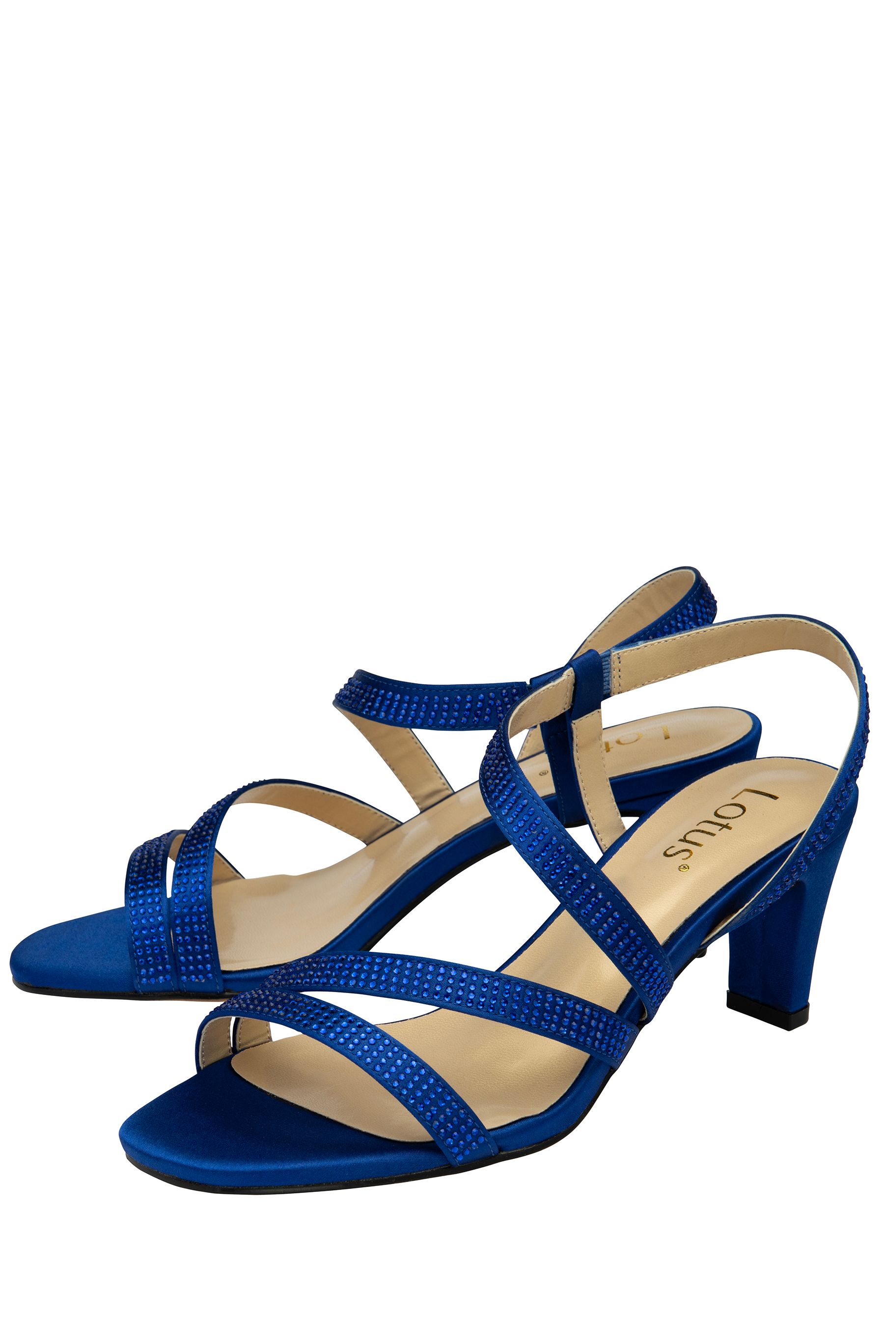 Blue slip deals on sandals