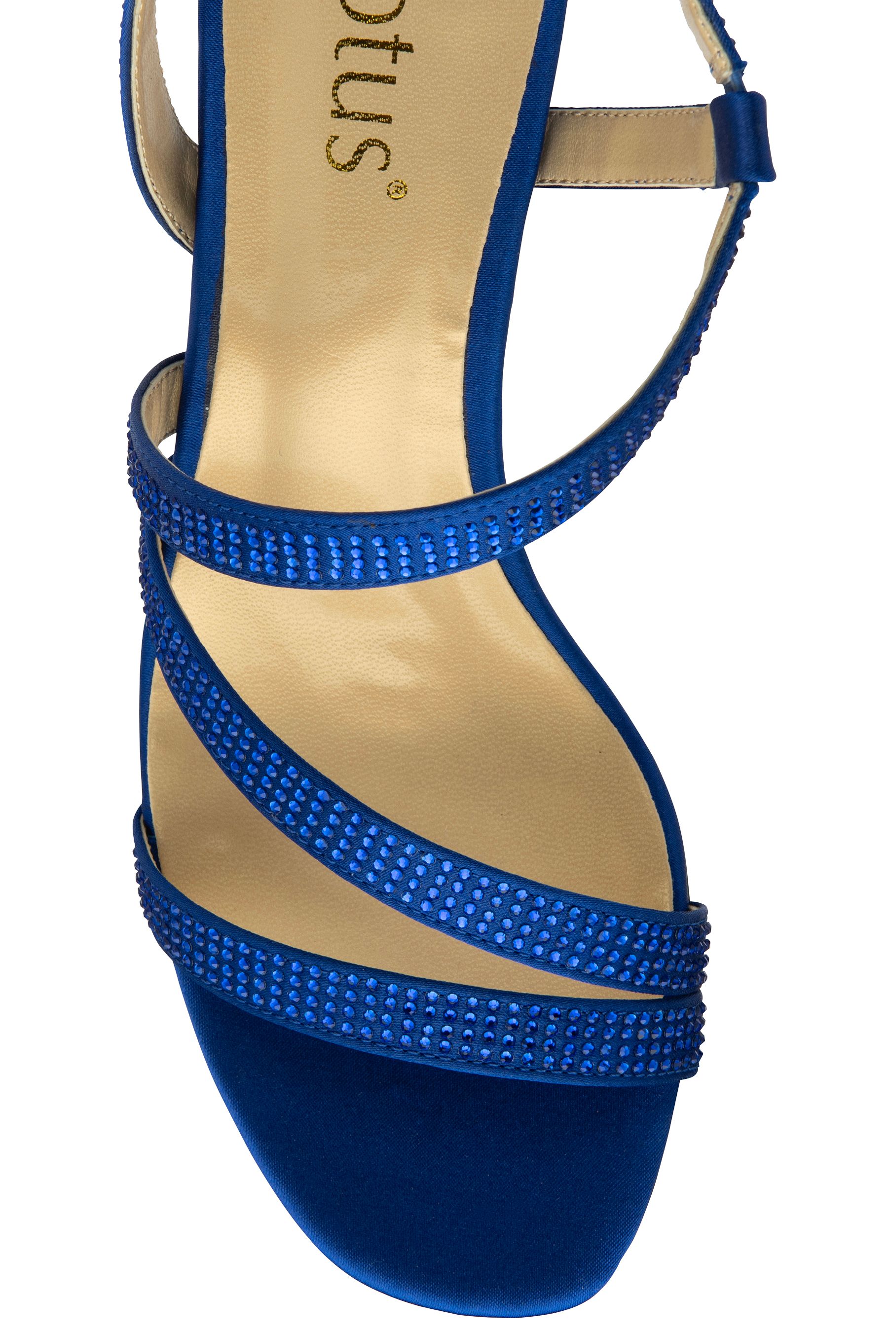 Blue slip hot sale on sandals